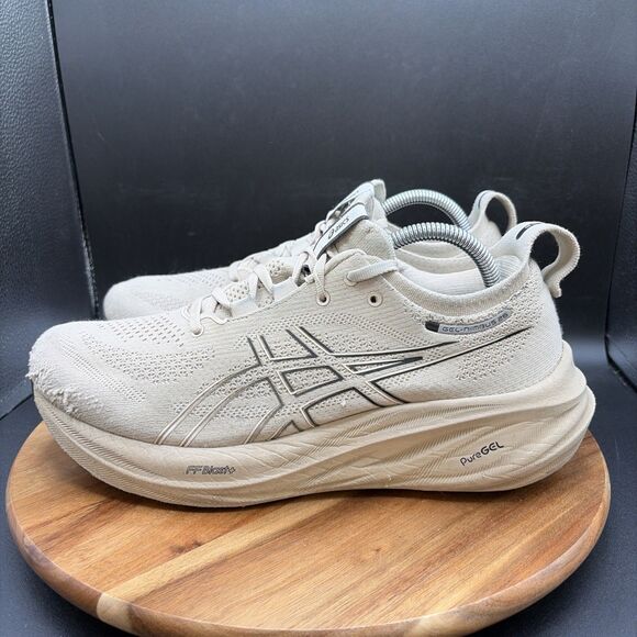 Asics Gel-Nimbus 26 Men’s Size 9 Running Shoes Beige Sneakers 1011B794